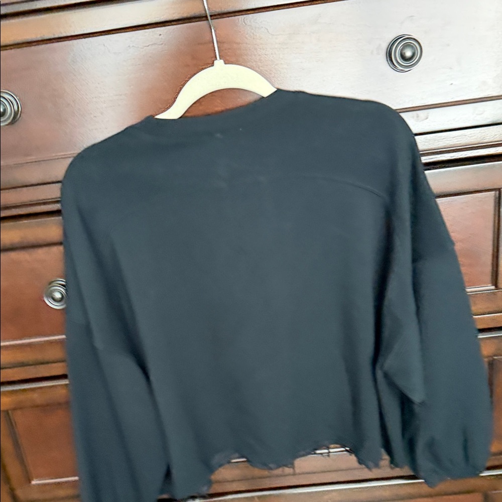 Pure Barre Black Sweatshirt with Pink Logo - Picture 3 of 3